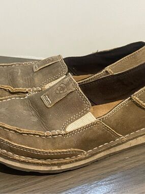 Ariat Brown Suede Slip-On Loafers